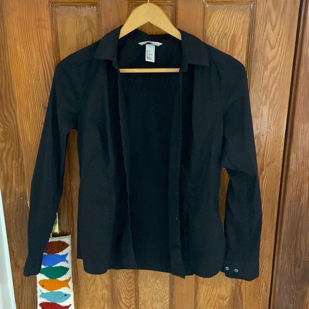 H&M black button up